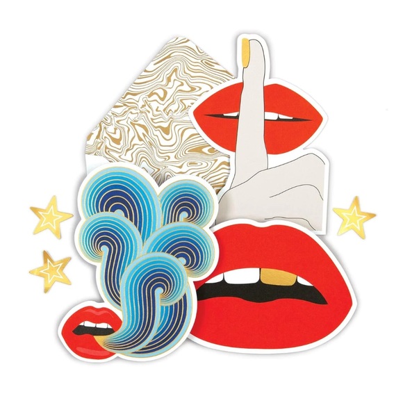 Jonathan Adler Other - Jonathan Adler Lips Notecard Set